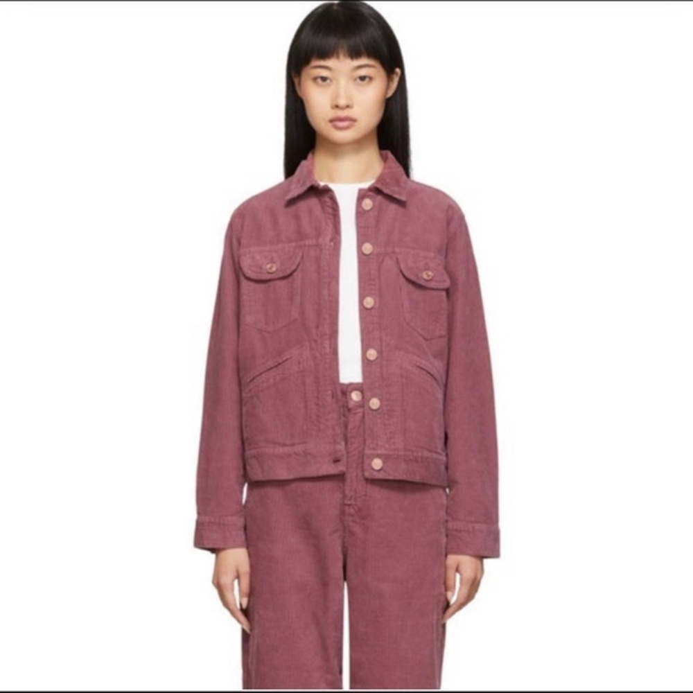 Isabel Marant Pink Corduroy Foftya Jacket Size 34